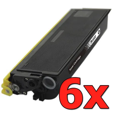 Pack 6 tóner compatibles Brother TN 3060 negro