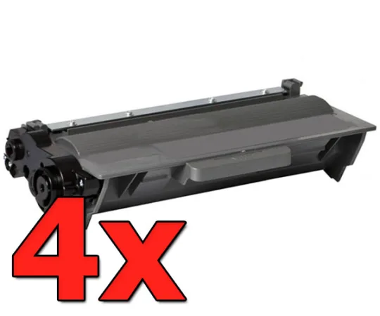 Pack 4 tóner compatibles Brother TN-3512 negro