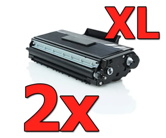 Pack 2 tóner compatibles Brother TN-3130 / TN-3170 / TN-3230 / TN-3280 XL (Alta Capacidad) negro