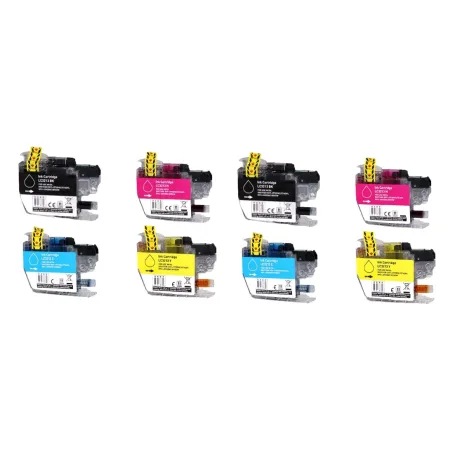 Pack 8 cartuchos de tinta compatibles Brother LC3213 / LC3211 XL amarillo, magenta, negro y cian
