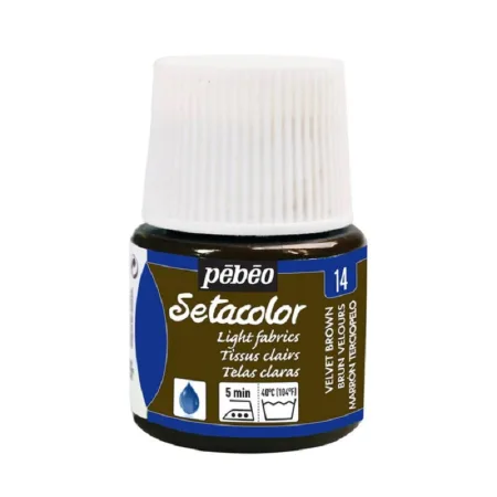 Pintura Pébéo Setacolor Tejidos Claros Marrón Terciopelo 45 ml