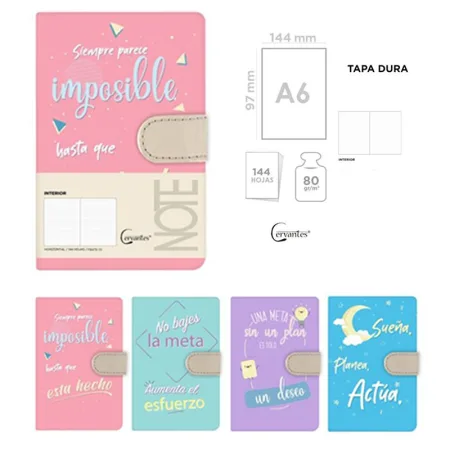 Cuaderno de Notas Frases A6 Cervantes