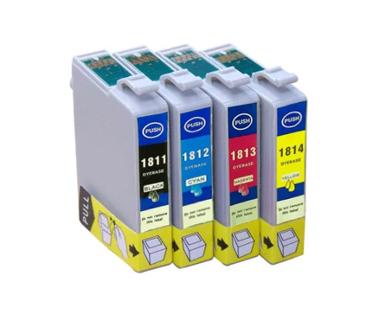 Pack 4 cartuchos de tinta compatibles Epson T1811/T1812/T1813/T1814 negro, cian, magenta y amarillo