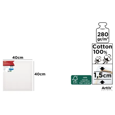Lienzo Profesional 40x40cm 280g/m2