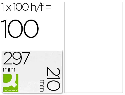 Etiqueta adhesiva Q-Connect 210X297 A4