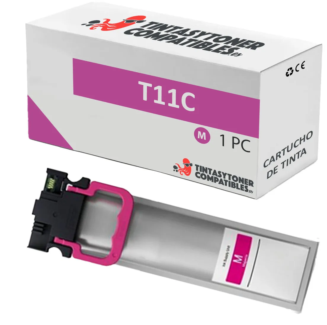 Cartucho de tinta compatible Epson C13T11C340 Magenta · 3.000 páginas
