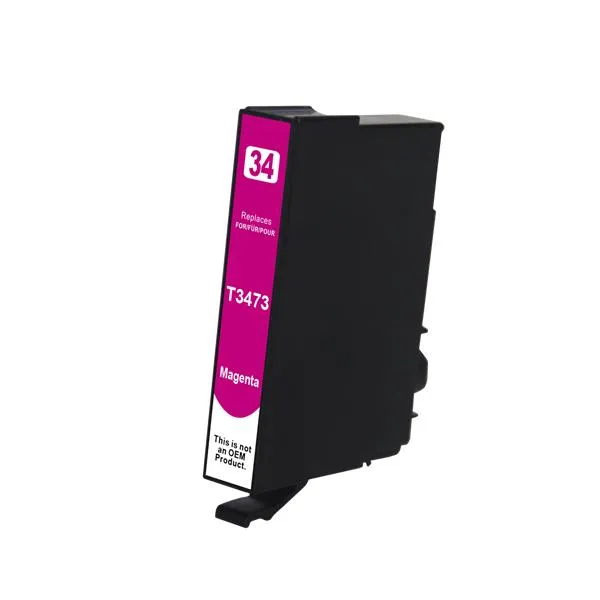 Cartucho de tinta compatible Epson C13T34734010 Magenta · 950 páginas
