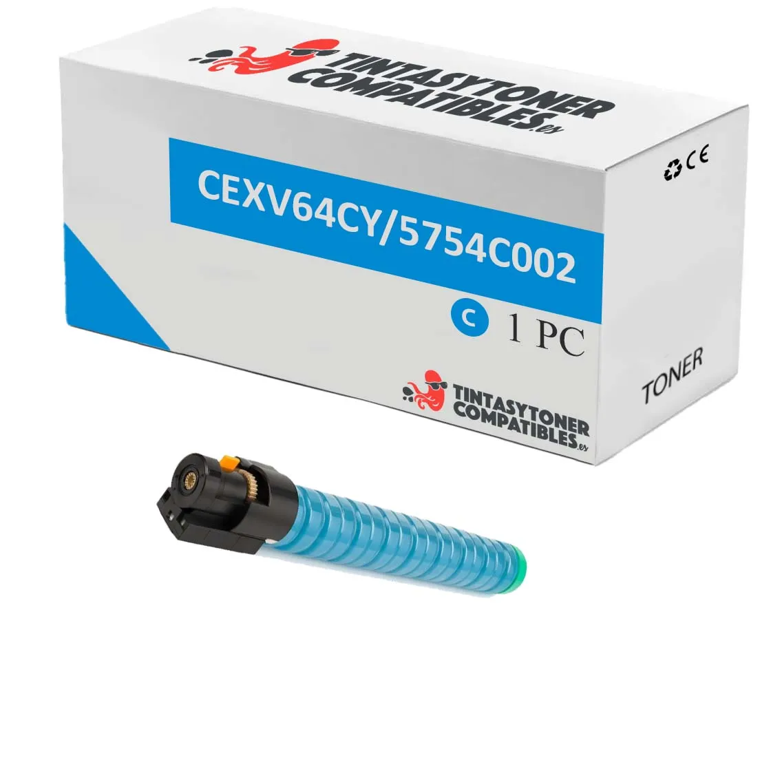 Tóner compatible Canon 5754C002 Cian · 25.500 páginas