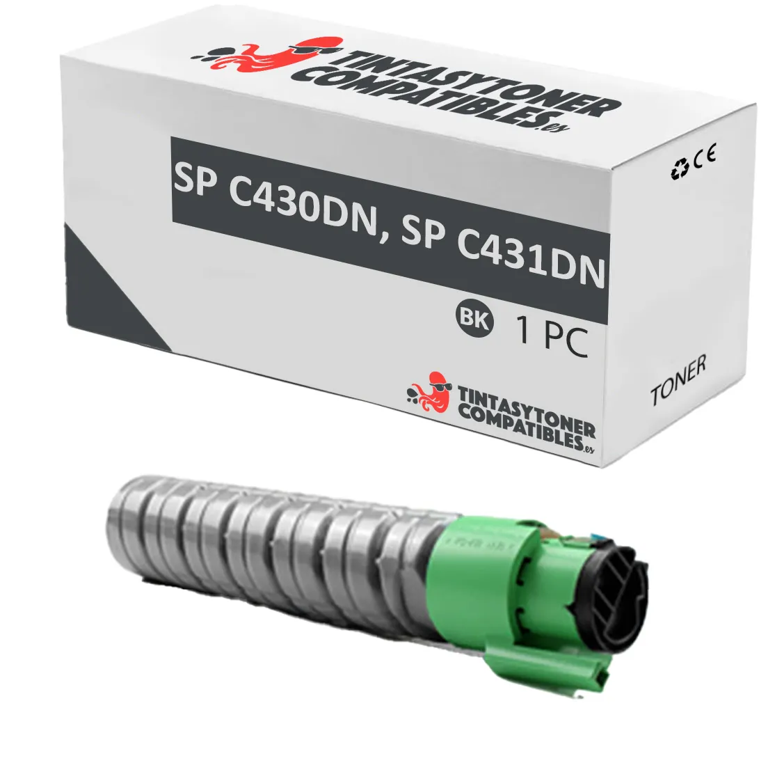 Tóner compatible Ricoh 821074 Negro · 1.500.045 páginas
