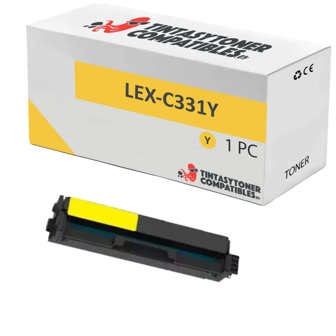 Tóner compatible Lexmark 20N2HY0 Amarillo · 4.500 páginas