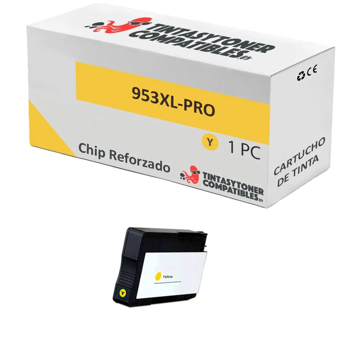 Cartucho de tinta compatible HP F6U18AE Amarillo · 26 ml