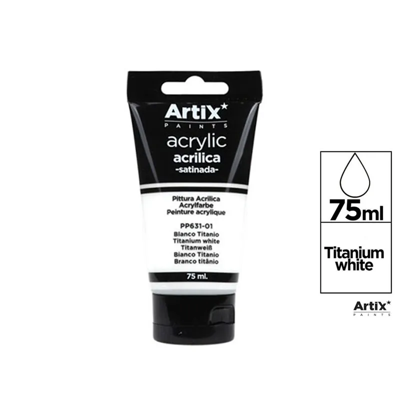 PINTURA  ACRILICA BLANCA 75ML ARTIX