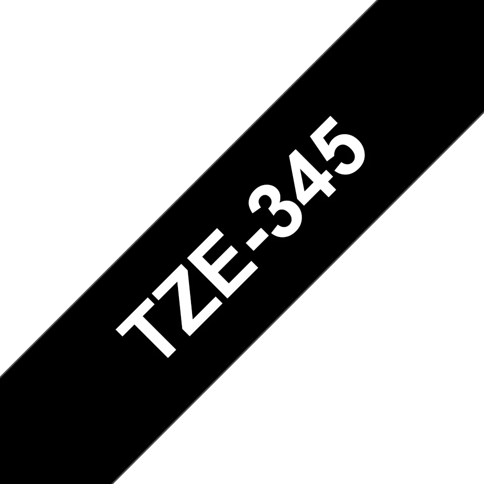 Cinta compatible Brother TZE-345 Blanco / TZ-345 blanco / negro