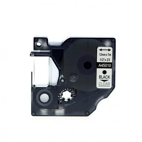 Compatible Dymo D1 45010 Negro / Transparente