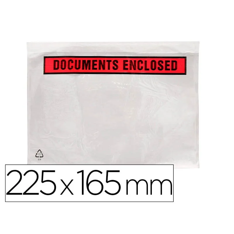 Sobre Autoadhesivo Portadocumentos 225x165 mm Paquete de 100 unidades Q-Connect