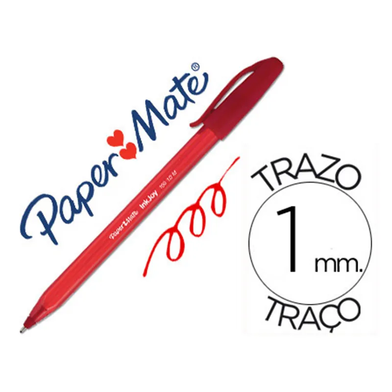 PAPERMATE BOLIGRAFO INKJOY 100 STICK ROJO