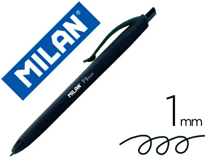 BOLIGRAFO MILAN P1 RETRACTIL NEGRO