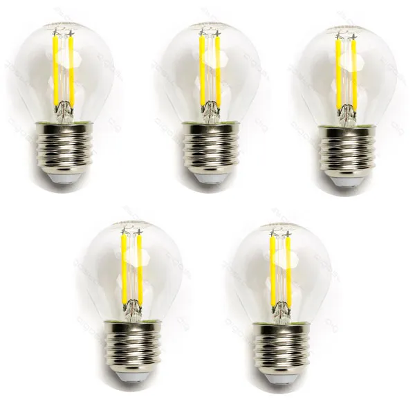 Produto Pack 5 Bombillas de Filamento LED E27 G45 6W Luz Fría 6500K Imagem