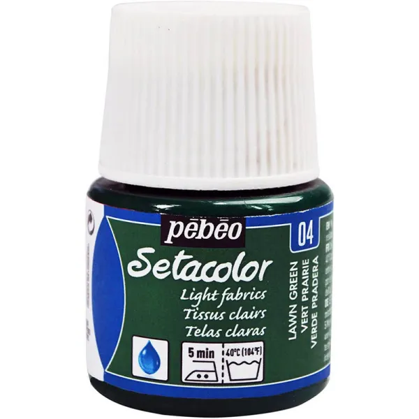 Producto Pintura Pébéo Setacolor Tejidos Claros Verde Pradera 45 ml Imagen
