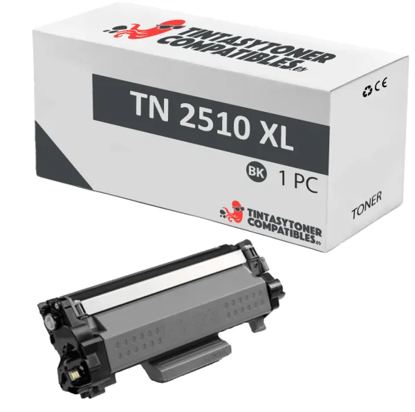 Product Tóner compatible Brother TN2510XL Negro · 3.000 páginas Image