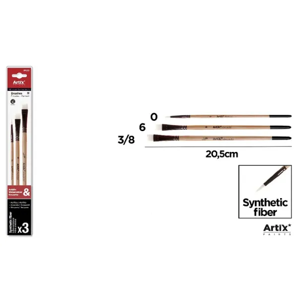 Producto Pincel Profesional Plano / Redondo Pack 3U Imagen