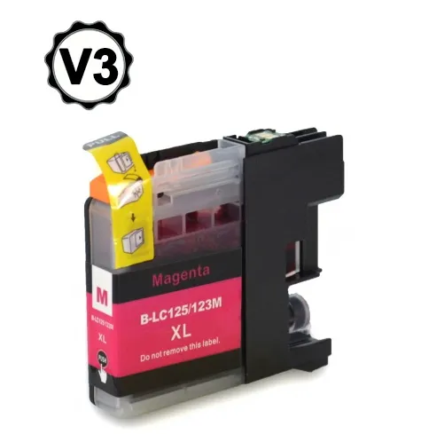 Producto Cartucho de tinta compatible Brother LC125XLMBP Magenta · 15 ml Imagen