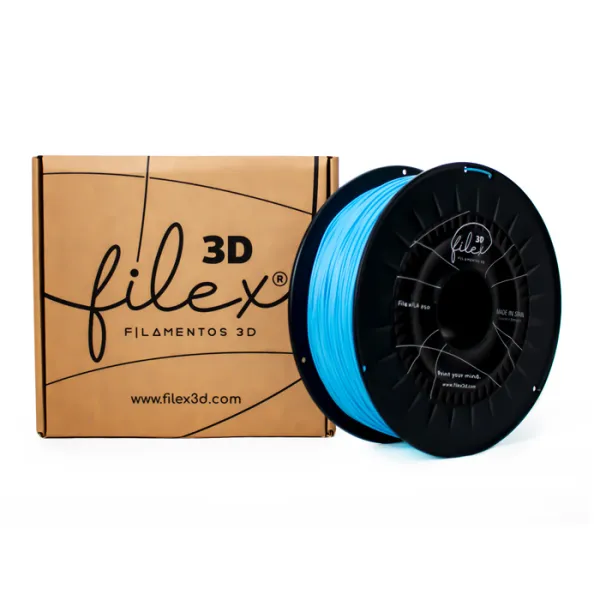 Producto Filamento Filex3d PLA 850 1KG 1.75 Azul Cielo Imagen