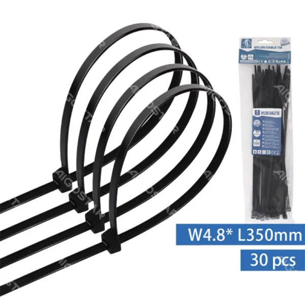 Produto Bridas de Nylon Negras 30 unidades (W4.8*L350mm) Imagem