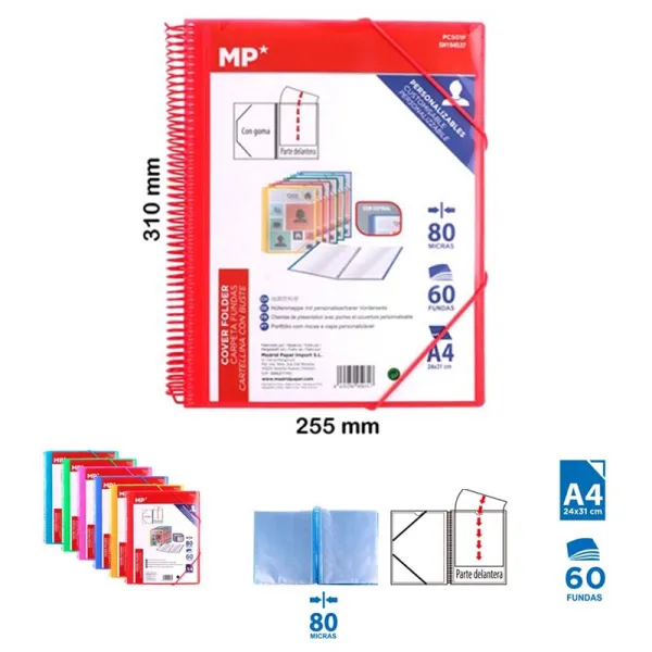 Producto Carpeta con Fundas de Plastico A4 con Portada Cambiable Imagen