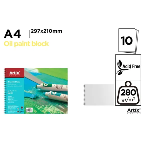 Product Block para Oleo 10 Hojas 280g/m² A4 Image