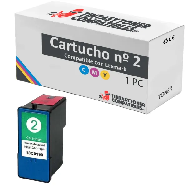 Producto Cartucho de tinta compatible Lexmark 18C0190 Tricolor · 17 ml Imagen