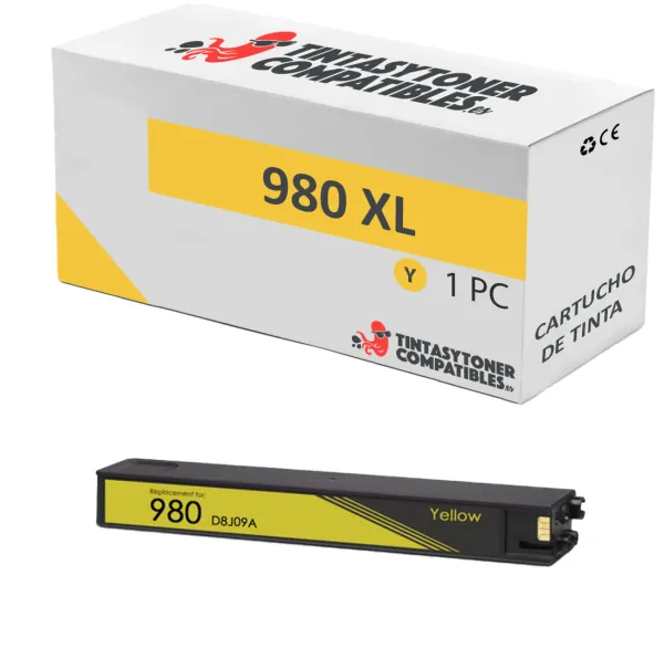 Produto Cartucho de tinta compatible HP D8J09A Amarillo · 1106600 ml Imagem