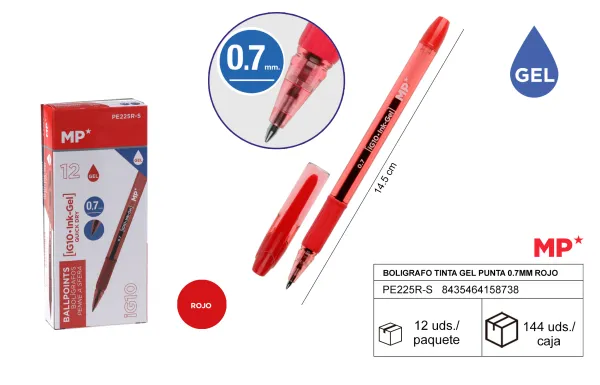 Product BOLIGRAFO TINTA GEL PUNTA 0.7mm ROJO MP Image