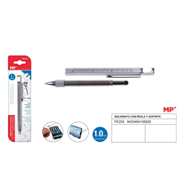 Product BOLIGRAFO CON REGLA Y SOPORTE Image