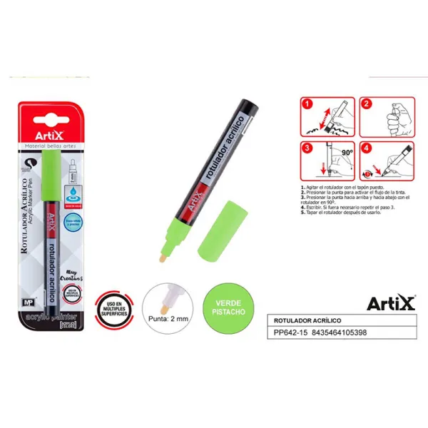 Producto Rotulador pintura acrilica verde pistacho Artix Imagen