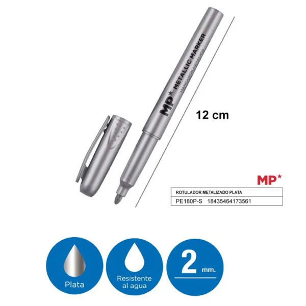 Produto Rotulador  Metalizado Plata Imagem