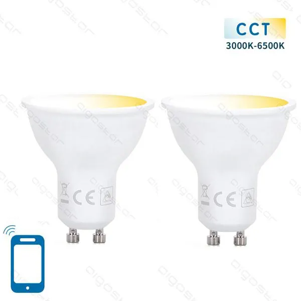 Producto Pack 2 Bombillas Led Wifi GU10 5W CCT Imagen