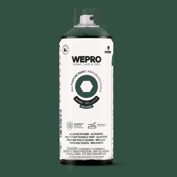 Producto Spray MTN WEPRO Solvent Brillante VERDE HOBBIT - RAL 6005 Imagen