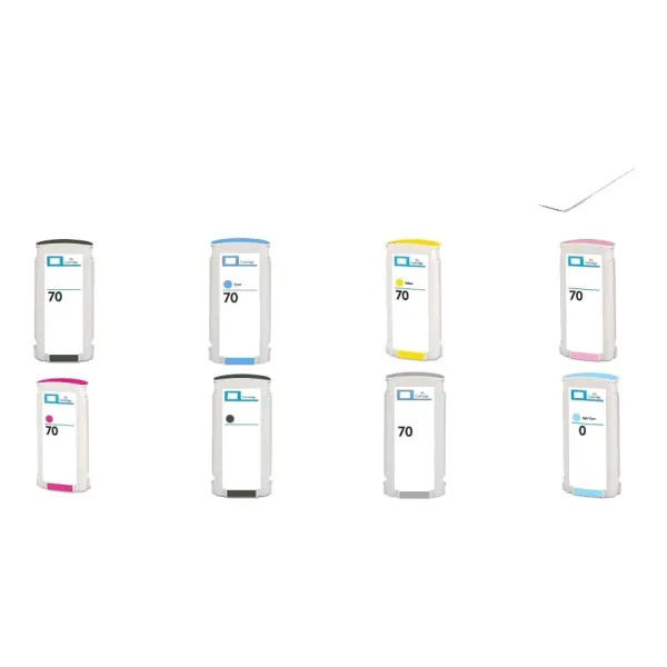 Producto Pack 8 cartuchos de tinta compatibles HP 70 Claro Pigmentada Imagen