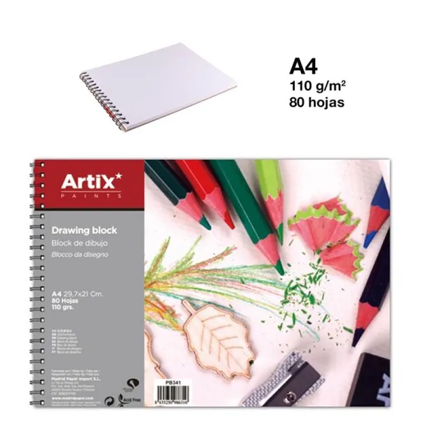 Producto Bloc de Dibujo A4 80 Hojas 110g Imagen