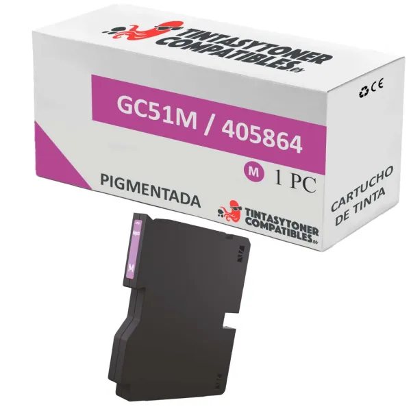 Producto Cartucho de tinta compatible Ricoh 405864 Magenta · 2.500 páginas Imagen