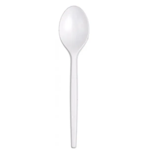 Producto Cuchara plástico reutilizable blanco tamaño normal 20unidades Imagen