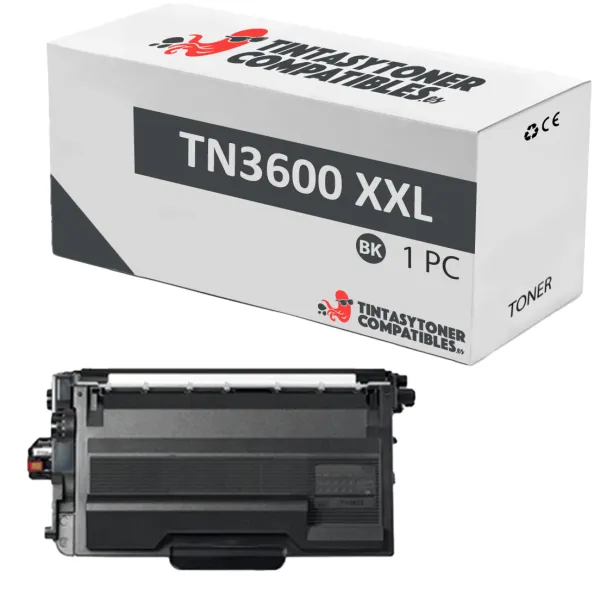 Product Tóner compatible Brother BRTN3600XXL Negro · 11.000 páginas Image