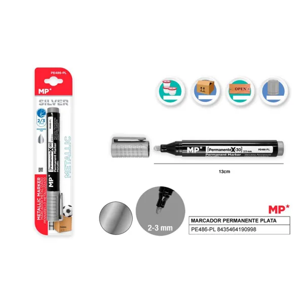 Producto Marcador Permanente Superior Plata MP Imagen