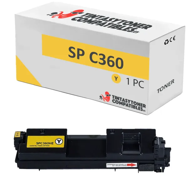 Producto Tóner compatible Ricoh 408187 Amarillo · 5.000 páginas Imagen