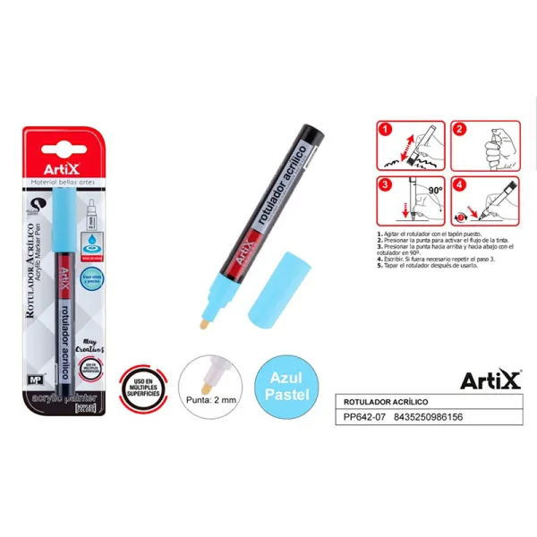 Produto ROTULADOR PINTURA ACRILICA AZUL CELESTE ARTIX Imagem