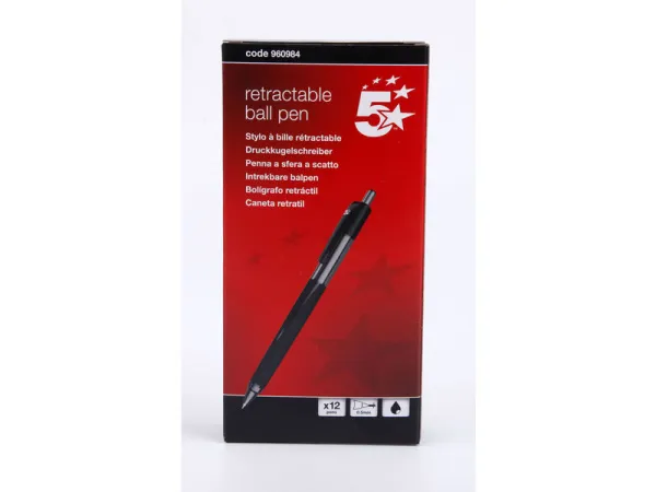Product 5* BOLIGRAFO RETRACTIL TRAZO 0.5 MM. NEGRO Image