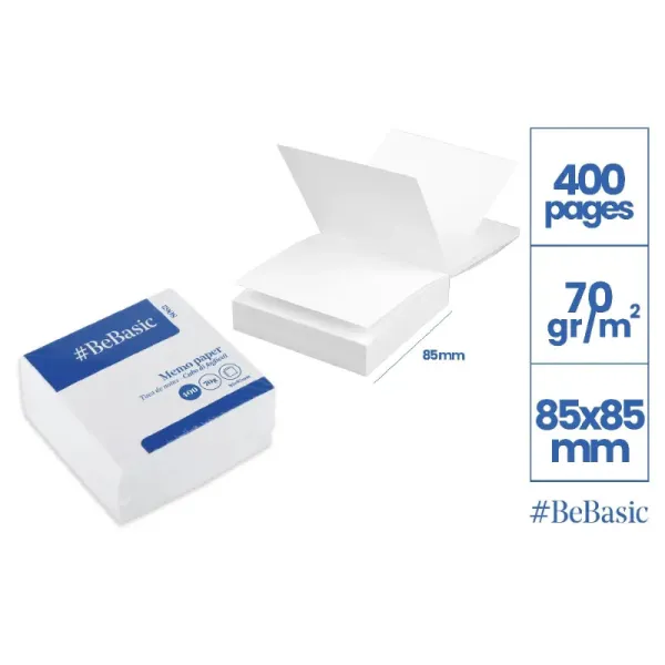 Produto Taco Notas 85 x 85 mm 400 Hojas 70 g Imagem