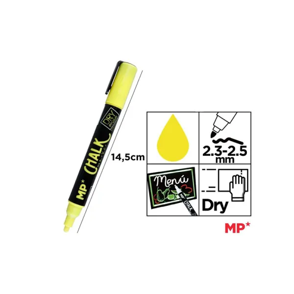 Producto Marcador Tiza Líquida Amarillo Limpieza en Seco Imagen