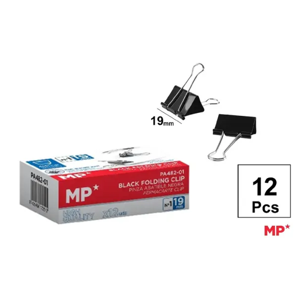 Produto Pinza Abatible Negro 19 mm 12 Uds. Imagem